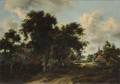 Entrance to a Village, c.1665 | Meindert Hobbema