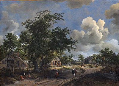 A View on a High Road, 1665 | Meindert Hobbema | Giclée Canvas Print