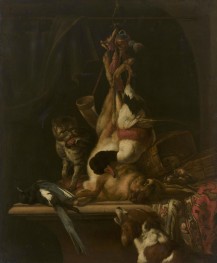 Jagdtrophäen, 1682 von Melchior d'Hondecoeter | Giclée Leinwand-Kunstdruck