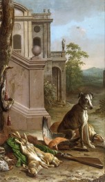 Totes Wild in einer Landschaft, 1674 von Melchior d'Hondecoeter | Giclée Leinwand-Kunstdruck