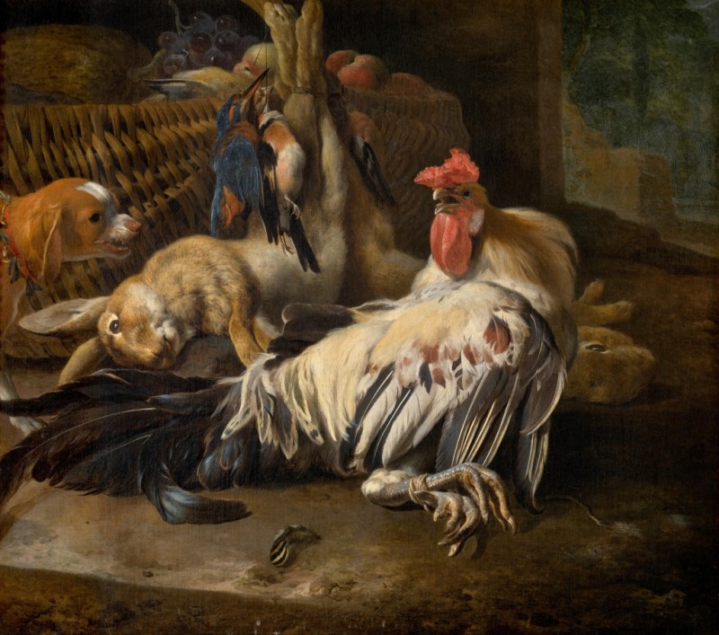 Still Life with Rooster, n.d. | Melchior d'Hondecoeter | Giclée Canvas Print
