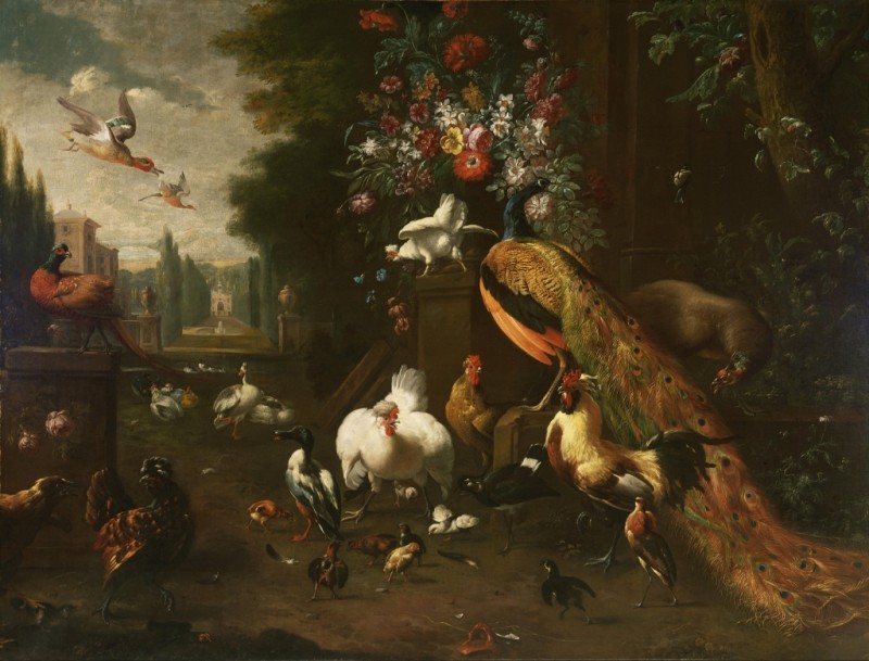 The Poultry Yard, 1680s | Melchior d'Hondecoeter | Giclée Canvas Print