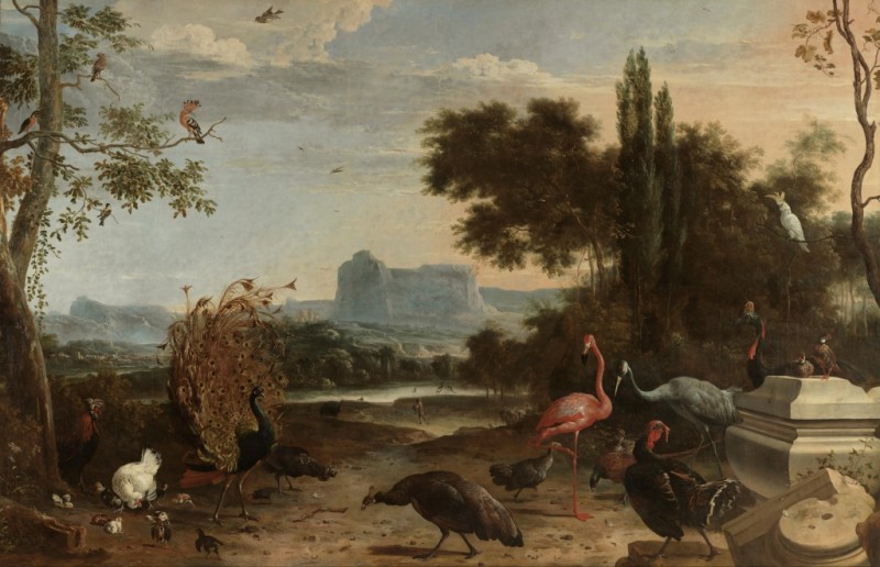 Bird Park, c.1671/80 | Melchior d'Hondecoeter | Giclée Canvas Print