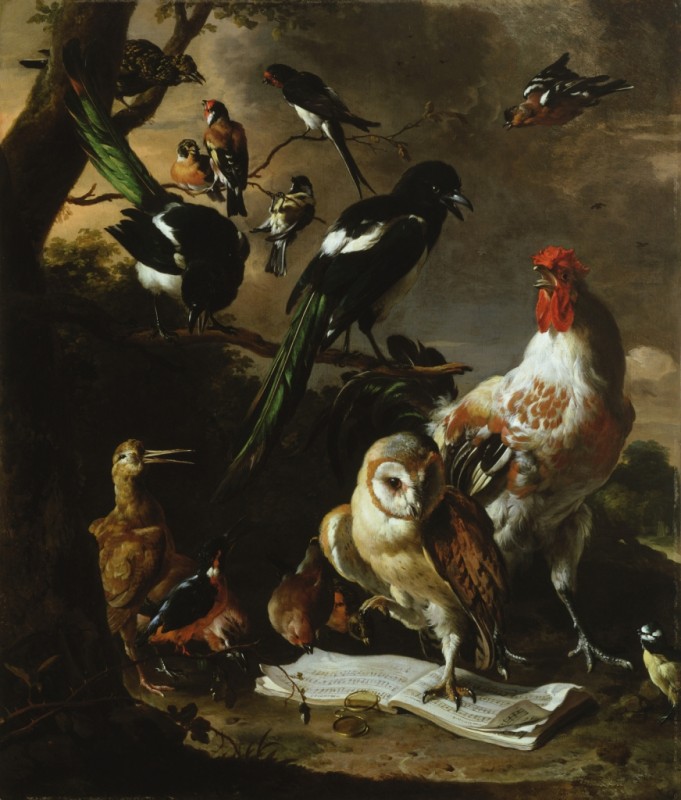 Vogelkonzert, n.d. | Melchior d'Hondecoeter | Giclée Leinwand-Kunstdruck