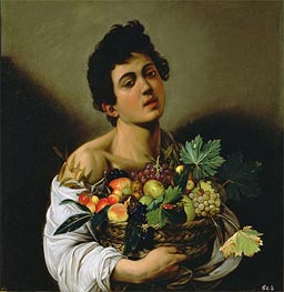 Boy with a Basket of Fruit, c.1593/94 by Caravaggio | Canvas Print