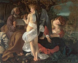 The Rest on the Flight into Egypt, c.1595 by Caravaggio | Canvas Print