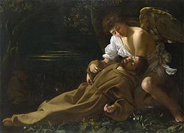 Saint Francis of Assisi in Ecstasy, c.1594/95 by Caravaggio | Canvas Print