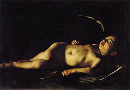 Sleeping Cupid, 1608 by Caravaggio | Canvas Print