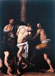 Flagellation, 1607 von Caravaggio | Leinwand Kunstdruck