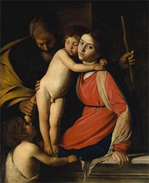 The Holy Family with the Infant Saint John the Baptist, undated von Caravaggio | Leinwand Kunstdruck