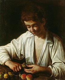 Caravaggio | A Boy Peeling Fruit | Giclée Canvas Print