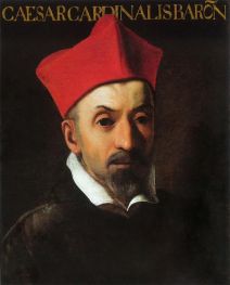 Portrait of Cardinal Cesare Baronio, c.1602/03 von Caravaggio | Leinwand Kunstdruck