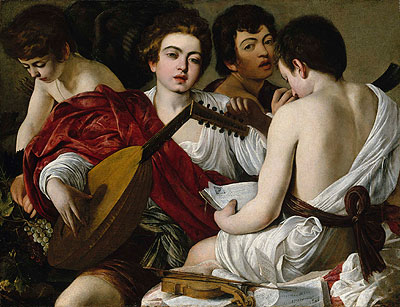 The Musicians (Concert), c.1594/95 | Caravaggio | Giclée Leinwand Kunstdruck
