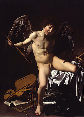 Amor als Sieger, c.1601/02 | Caravaggio | Giclée Leinwand Kunstdruck