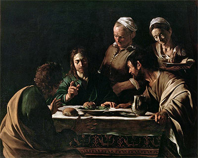 Supper at Emmaus, 1606 | Caravaggio | Giclée Leinwand Kunstdruck