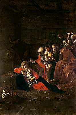 Adoration of the Shepherds, 1609 | Caravaggio | Giclée Canvas Print