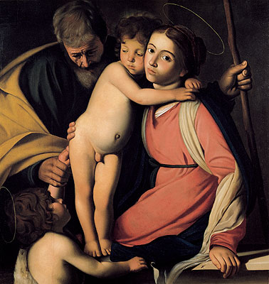 The Holy Family with Saint John the Baptist, n.d. | Caravaggio | Giclée Canvas Print
