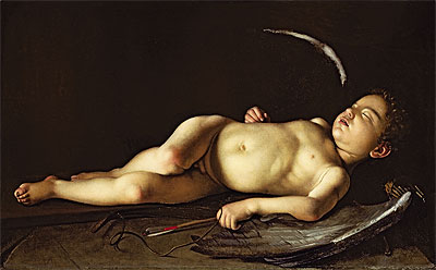 Sleeping Cupid, c.1595/96 | Caravaggio | Giclée Leinwand Kunstdruck