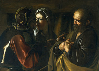 The Denial of Saint Peter, undated | Caravaggio | Giclée Canvas Print