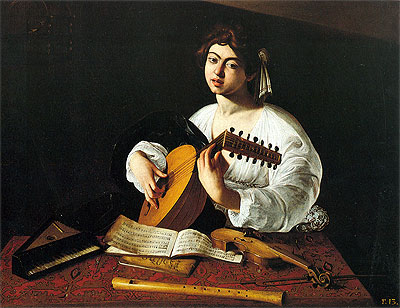 Caravaggio | Lute Player, c.1600 | Giclée Canvas Print