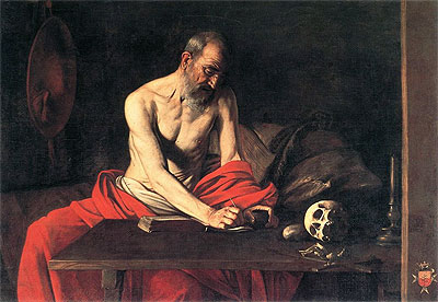 Caravaggio | Saint Jerome Writing, c.1607 | Giclée Canvas Print