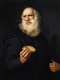 A Bearded Old Man with a Shell | Michiel Jansz Miereveld | Painting Reproduction
