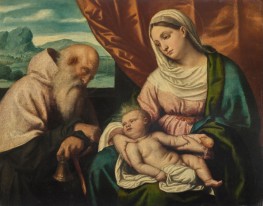 Madonna and Child with St Anthony by Moretto da Brescia, c.1540/45
