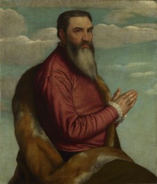 Praying Man with a Long Beard by Moretto da Brescia, 1545