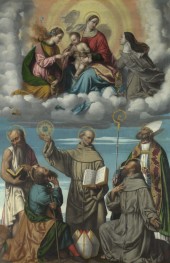 The Madonna and Child with Saints by Moretto da Brescia, c.1540/45