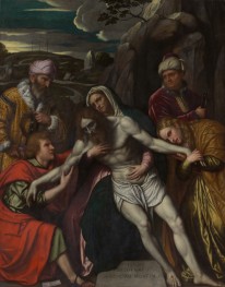 The Entombment by Moretto da Brescia, 1554