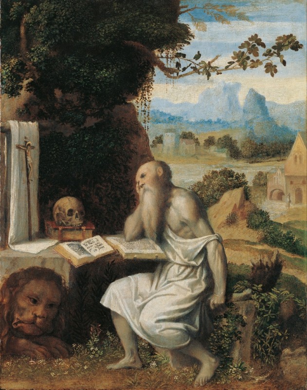 Saint Jerome by Moretto da Brescia, c.1525 - canvas print