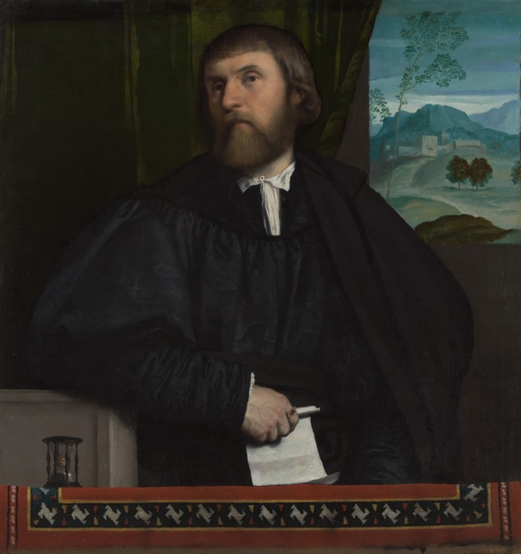 Portrait of a Man by Moretto da Brescia, c.1520/25 - canvas print