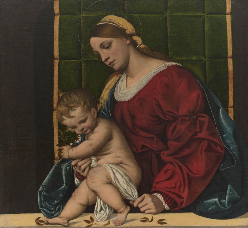 Madonna and Child by Moretto da Brescia, c.1530/40 - canvas print