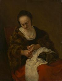 Seamstress, 1640s by Nicolaes Berchem | Canvas Print