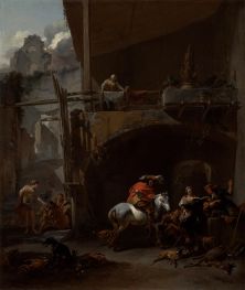 The Return from the Hunt, 1660s by Nicolaes Berchem | Canvas Print