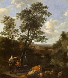 Italian Landscape, n.d. by Nicolaes Berchem | Giclée Canvas Print