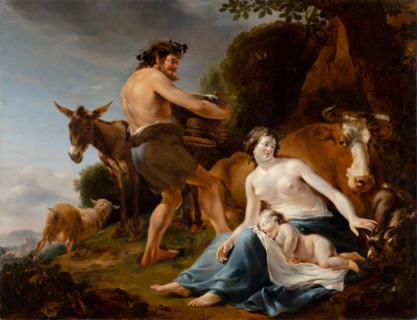 Die Kindheit des Zeus, n.d. | Nicolaes Berchem | Giclée Leinwand Kunstdruck