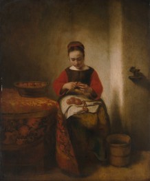 Young Woman Peeling Apples, 1655 | Nicolaes Maes