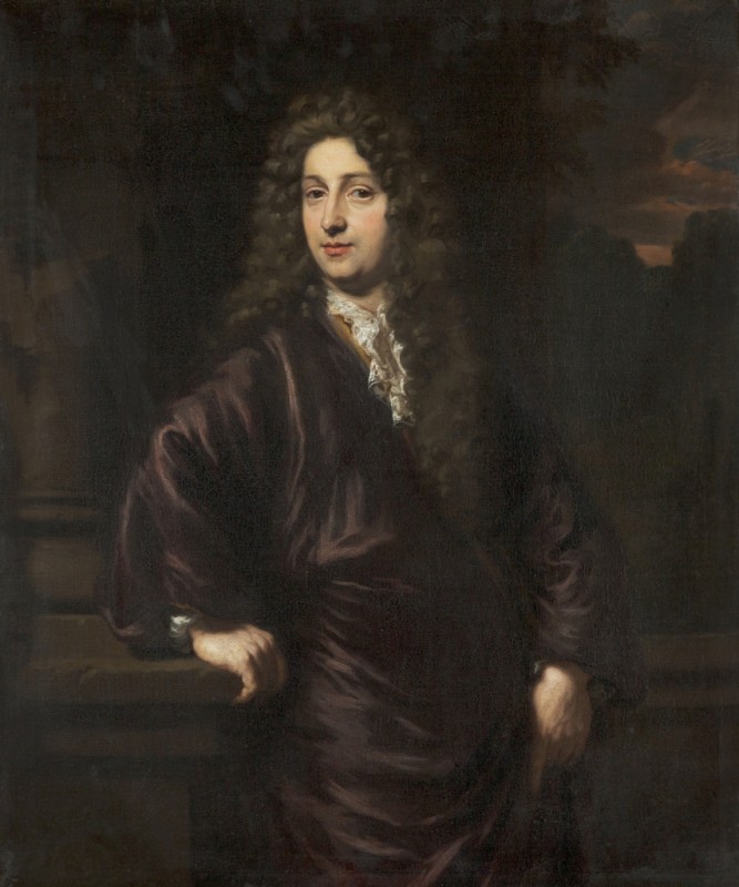 Man with a Purple Cape and Lace Cravat, 1685 | Nicolaes Maes | Giclée Canvas Print