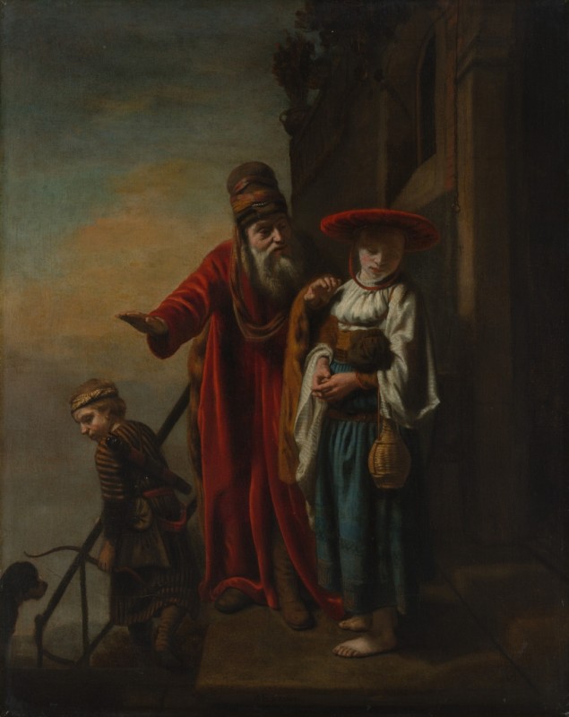 Abraham Dismissing Hagar and Ishmael, 1653 | Nicolaes Maes | Giclée Canvas Print