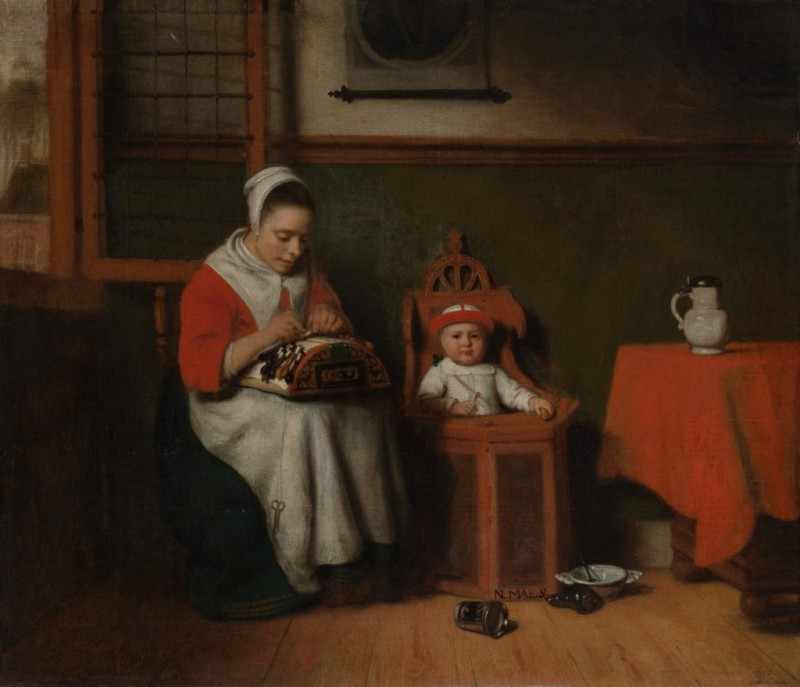 The Lacemaker, 1656 | Nicolaes Maes | Giclée Canvas Print
