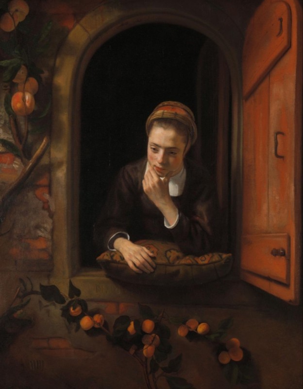 Girl at a Window (The Daydreamer), c.1650/60 | Nicolaes Maes | Giclée Canvas Print