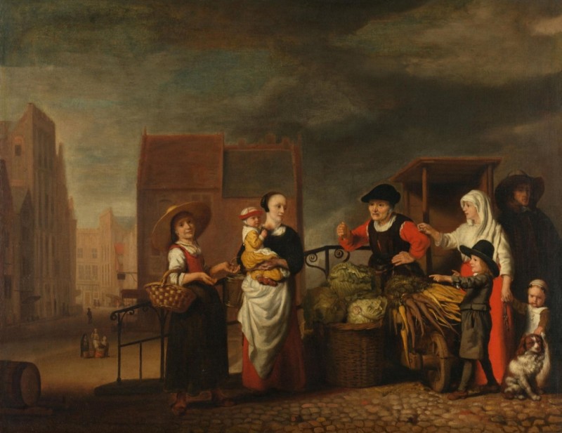 Vegetable Market, c.1655/65 | Nicolaes Maes | Giclée Canvas Print