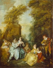 A Gallant Conversation, 1719 by Nicolas Lancret | Canvas Print