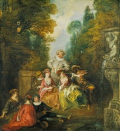 Italian Comedians by a Fountain, c.1717/18 | Nicolas Lancret