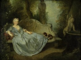 Portrait of a Lady in a Garden, c.1730/40 | Nicolas Lancret
