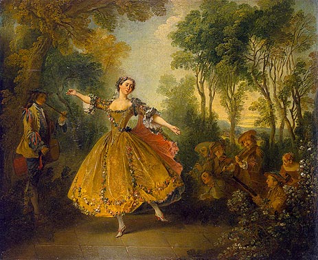 Nicolas Lancret | Mlle Camargo Dancing, c.1710/43 | Giclée Canvas Print