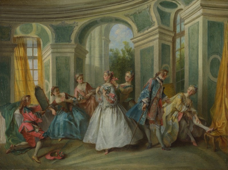 Die Vier Lebensalter des Menschen: Die Jugend, c.1733/34 | Nicolas Lancret | Giclée Leinwand-Kunstdruck