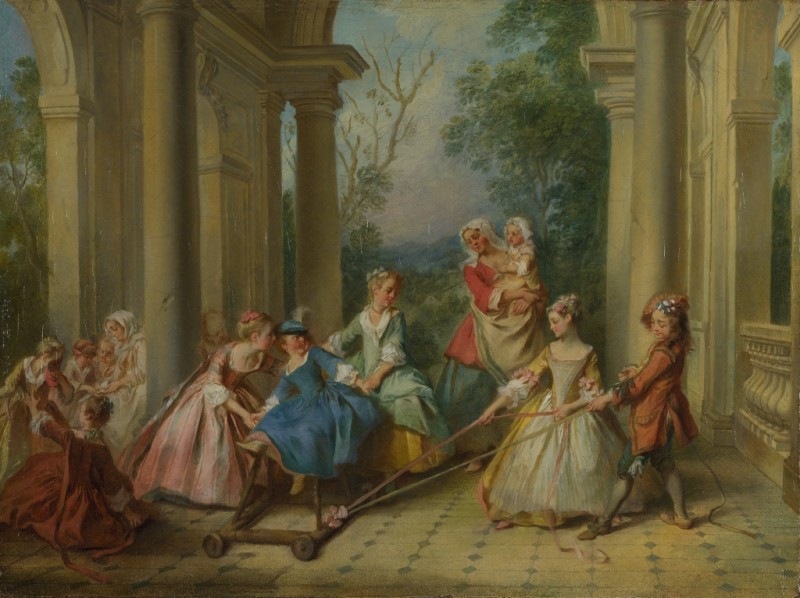 Die Vier Lebensalter des Menschen: Kindheit, c.1733/34 | Nicolas Lancret | Giclée Leinwand-Kunstdruck