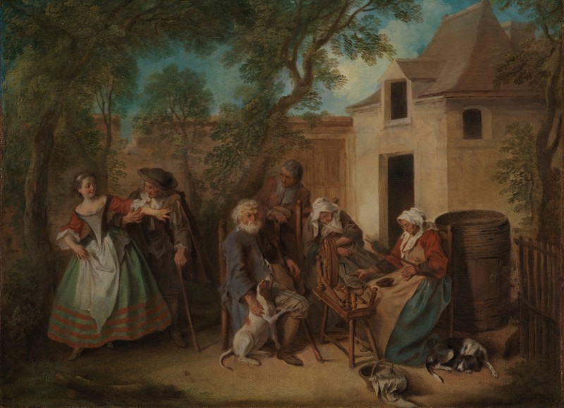 Die vier Lebensalter des Menschen: Das Alter, c.1733/34 | Nicolas Lancret | Giclée Leinwand-Kunstdruck